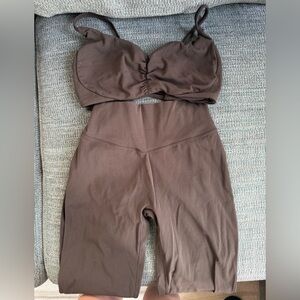Buff bunny Brown Two-Piece Activewear Set
